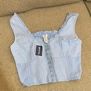Blue Sleeveless Top